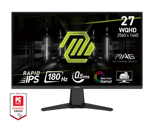 MSI MAG 275QF X32 27" 1440p (QHD) Gaming Monitor - Rapid IPS, 180Hz, 0.5ms, HDMI